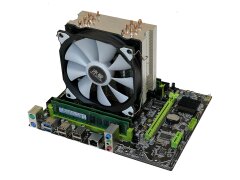 Материнская плата X79 2.82a / Socket LGA2011 с процессором Intel Xeon E5-2667 v2 (8 (16) ядра по 3.3 - 4.0 GHz) 25 MB Cache Memory / 16 GB DDR3 + Кулер