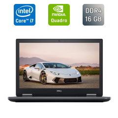 Мобильная рабочая станция Dell Precision 7530 / 15.6" (1920x1080) IPS / Intel Core i7-8850H (6 (12) ядра по 2.6 - 4.3 GHz) / 16 GB DDR4 / 512 GB SSD / nVidia Quadro P1000, 4 GB GDDR5, 128-bit / WebCam / HDMI