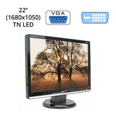 Монітор Samsung SyncMaster 226BW / 22" (1680x1050) TN LED / 1x DVI-D, 1x VGA
