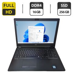 Ноутбук Fujitsu LifeBook U758 / 15.6" (1920x1080) TN / Intel Core i5-8350U (4 (8) ядра по 1.7 - 3.6 GHz) / 16 GB DDR4 / 256 GB SSD / Intel UHD Graphics 620 / WebCam / Без АКБ