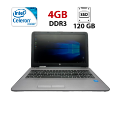 Ноутбук HP 250 G5 / 15.6" (1366x768) TN / Intel Celeron N3060 (2 ядра по 1.6 - 2.48 GHz) / 4 GB DDR3 / 120 GB SSD / Intel HD Graphics 400 / WebCam