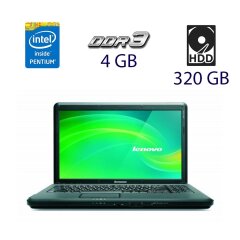 Ноутбук Lenovo G550 / 15.6" (1366x768) TN / Intel Pentium B960 (2 ядра по 2.2 GHz) / 4 GB DDR3 / 320 GB HDD / WebCam / DVD / АКБ держит 0 минут