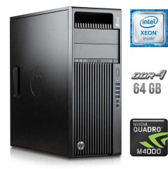 Рабочая станция HP Workstation Z440 Tower / Intel Xeon E5-1650 v4 (6 (12) ядер по 3.6 - 4.0 GHz) / 64 GB DDR4 ECC / 240 GB SSD / nVidia Quadro M4000, 8 GB GDDR5, 256-bit / 700W / DVD-RW / DisplayPort