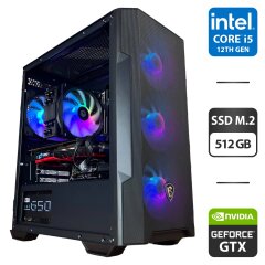 Сборка под заказ: компьютер MSI MAG Forge M100R Black Tower / Intel Core i5-11400F (6 (12) ядер по 2.6 - 4.4 GHz) / 16 GB DDR4 / 512 GB SSD M.2 / nVidia GeForce GTX 1080, 8 GB GDDR5X, 256-bit / 650W / HDMI