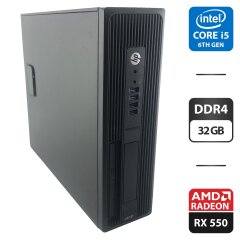 Рабочая станция HP Z240 Workstation SFF / Intel Core i5-6500 (4 ядра по 3.2 - 3.6 GHz) / 32 GB DDR4 / 512 GB SSD / AMD Radeon RX 550, 4 GB GDDR5, 128-bit