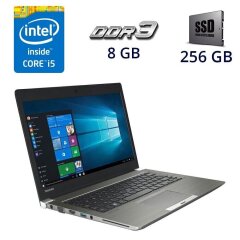 Ноутбук Toshiba Portege Z30-C / 13.3" (1920x1080) IPS / Intel Core i5-6200U (2 (4) ядра по 2.3 - 2.8 GHz) / 8 GB DDR3 / 256 GB SSD / Intel HD Graphics 520 / WebCam