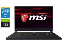 Игровой ноутбук Б-класс MSI GS65 Stealth 9SE / 15.6" (1920x1080) IPS / Intel Core i7-9750H (6 (12) ядра по 2.6 - 4.5 GHz) / 16 GB DDR4 / 512 GB SSD NVMe / nVidia GeForce RTX 2060, 6 GB GDDR6, 192-bit / WebCam