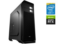 Игровой ПК AeroCool Aero-500 Black Tower / Intel Core i7-6700 (4 (8) ядра по 3.4 - 4.0 GHz) / 16 GB DDR4 / 240 GB SSD + 1000 GB HDD / nVidia GeForce RTX 3050, 8 GB GDDR6, 128-bit / 700W
