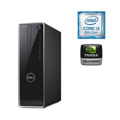 Комп'ютер Dell Inspiron 3470 SFF / Intel Core i3-8100 (4 ядра по 3.6 GHz) / 8 GB DDR4 / 256 GB SSD M.2 / nVidia Quadro P1000, 4 GB GDDR5, 128-bit / Win 10 Home