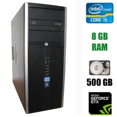 HP Compaq 8300 Pro Tower / Intel Core i5-3570 (4 ядра по 3.4 - 3.8GHz) / 8 GB DDR3 / 500 GB HDD / nVidia GeForce GTX 750 Ti, 2 GB GDDR5, 128-bit
