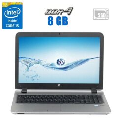 Ноутбук HP ProBook 450 G3 / 15.6" (1920x1080) TN / Intel Core i5-6200U (2 (4) ядра по 2.3 - 2.8 GHz) / 8 GB DDR4 / 256 GB SSD / Intel HD Graphics 520 / WebCam
