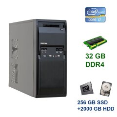 Chieftec Tower / Intel Core i7-7700 (4 (8) ядра по 3.6 - 4.2 GHz) / 32 GB DDR4 / 256 GB SSD+2000 GB HDD / nVidia GeForce GTX 1070, 8 GB GDDR5, 256-bit / Chieftec 500W