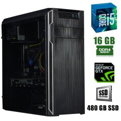 Frontier HAN SOLO silver / Intel Core i5-9400 (6 ядер по 2.9 - 4.1GHz) / 16GB DDR4 / 480GB SSD / GeForce GTX 1660 TI 6GB / 500W