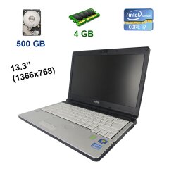 Fujitsu LifeBook S761 / 13.3" (1366x768) WXGA LED / Intel Core i7-2640M (2 (4) ядра по 2.8 - 3.5 GHz) / 4 GB DDR3 / 500 GB HDD / WebCam / USB 3.0