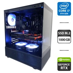 Игровой ПК 1stPlayer Mi7-A Tower / Intel Core i7-9700 (8 ядер по 3.0 - 4.7 GHz) / 32 GB DDR4 / 1000 GB SSD M.2 / nVidia GeForce RTX 2080 Ti, 11 GB GDDR6, 352-bit / 650W + Кабели подключения