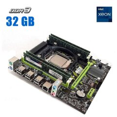 Комплект: Материнская плата Envinda X79G v1.51 + Intel Xeon E5-2660 v2 (10 (20) ядер по 2.2 - 3.0 GHz) / 32 GB DDR3
