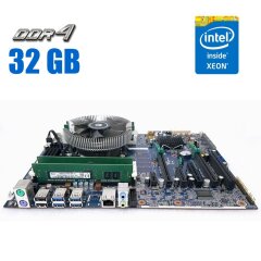 Комплект: Материнская плата HP Z440 / Intel Xeon E5-2637 v3 (4 (8) ядра по 3.5 - 3.7 GHz) (аналог i7-5775C) / 32 GB DDR4 / Socket LGA 2011 v3+v4 / NVMe boot + кулер ID-Cooling DK-01