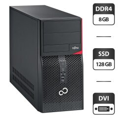 Компьютер Fujitsu Esprimo P556 E85 Tower / Intel Core i3-6100 (2 (4) ядра по 3.7 GHz) / 8 GB DDR4 / 128 GB SSD / Intel HD Graphics 530 / DVI