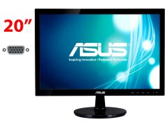 Монитор Б-класс Asus VW202S / 20" (1680x1050) TN+film / Встроенные колонки 2x 1.0W / VGA, 1x Audio 