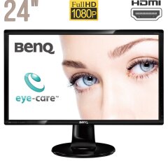 Монитор Б-класс BenQ GL2460HM / 24" (1920x1080) TN / DVI, VGA, HDMI, Audio / VESA 100x100 / Встроенные колонки 2x 1W