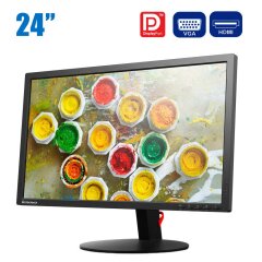 Монитор Lenovo ThinkVision T2424pA / 24" (1920x1080) IPS / HDMI, VGA, DisplayPort, USB 3.0 / VESA 100x100 
