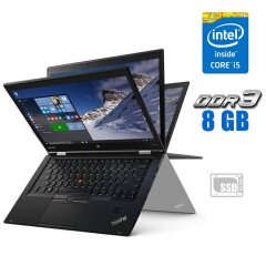 Ноутбук-трансформер Lenovo ThinkPad X1 Yoga / 14" (1920x1080) IPS Touch / Intel Core i5-6300U (2 (4) ядра по 2.4 - 3.0 GHz) / 8 GB DDR3 / 256 GB SSD / Intel HD Graphics 520 / WebCam