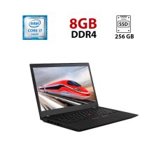 Ноутбук Б-клас Lenovo ThinkPad T470s / 14" (1920х1080) TN / Intel Core i7-7600U (2 (4) ядра 2.8 - 3.9 GHz) / 8 GB DDR4 / 256 GB SSD / Intel HD Graphics 620 / WebCam