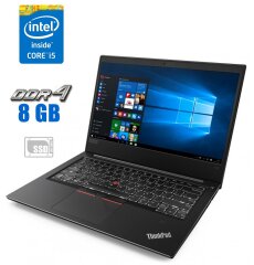 Ноутбук Lenovo ThinkPad E480 / 14" (1920x1080) TN / Intel Core i5-8250U (4 (8) ядра по 1.6 - 3.4 GHz) / 8 GB DDR4 / 256 GB SSD / Intel UHD Graphics 620 / WebCam