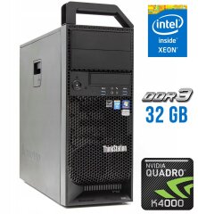 Робоча станція Lenovo ThinkStation S30 Tower / Intel Xeon E5-1650 v2 (6 (12) ядер по 3.5 - 3.9 GHz) / 32 GB DDR3 / no HDD / nVidia Quadro K4000, 3 GB GDDR5, 192-bit / 610W / DVI / DisplayPort