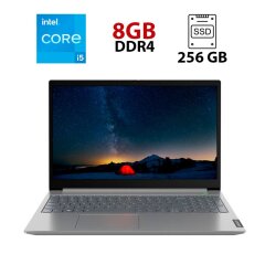 Ультрабук Lenovo ThinkBook 15-IML / 15.6" (1920x1080) TN / Intel Core i5-10210U (4 (8) ядра по 1.6 - 4.2 GHz) / 8 GB DDR4 / 256 GB SSD / Intel UHD Graphics / WebCam / HDMI