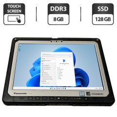 Защищенный планшет Panasonic Toughbook CF-33 / 12" (2160x1440) IPS Touch / Intel Core i5-7300U (2 (4) ядра по 2.6 - 3.5 GHz) / 8 GB DDR3 / 128 GB SSD / Intel HD Graphics 620 / WebCam / Стилус / Два АКБ / Без клавиатуры