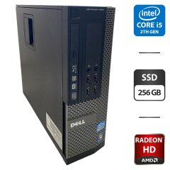 Компьютер Dell OptiPlex 990 SFF / Intel Core i5-2500K (4 ядра по 3.3 - 3.7 GHz) / 8 GB DDR3 / 256 GB SSD / AMD Radeon HD 6450, 1 GB GDDR3, 64-bit / DVD-ROM