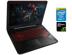 Ігровий ноутбук Asus TUF Gaming FX504GE / 15.6" (1920x1080) IPS / Intel Core i7-8750H (6 (12) ядер по 2.2 - 4.1 GHz) / 8 GB DDR4 / 256 GB SSD / nVidia GeForce GTX 1050 Ti, 4 GB GDDR5, 128-bit / WebCam