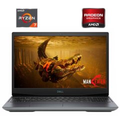 Игровой ноутбук Б-класс Dell G5 5505 / 15.6" (1920x1080) IPS / AMD Ryzen 7 4800H (8 (16) ядер по 2.9 - 4.2 GHz) / 8 GB DDR4 / 256 GB SSD / AMD Radeon RX 5600M, 6 GB GDDR6, 192-bit / WebCam