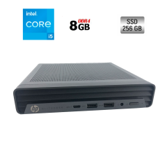 Неттоп HP ProDesk 600 G6 DM USFF / Intel Core i5-10500T (6 (12) ядер по 2.3 - 3.8 GHz) / 8 GB DDR4 / 256 GB SSD / Intel HD Graphics 630 / HDMI