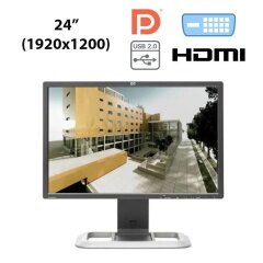 Монитор Б-класс HP LP2475w / 24" (1920x1200) S-IPS / DVI-I, DVI-D, DP, HDMI, USB-Hub, RCA, S-Video + в подарок кабели питания и HDMI