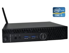 Неттоп Dell OptiPlex 3060 Micro USFF / Intel Core i5-8500T (6 ядер по 2.1 - 3.5 GHz) / 8 GB DDR4 / 256 GB SSD M.2 / Intel UHD Graphics 630 / Wi-Fi / Win 10