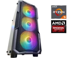 Игровой ПК DarkFlash Aquarius Mesh Black Tower / AMD Ryzen 5 4500 (6 (12) ядер по 3.6 - 4.1 GHz) / 16 GB DDR4 / 480 GB SSD / AMD Radeon RX 570, 8 GB GDDR5, 256-bit / 750W + WiFi D-Link DWA-140