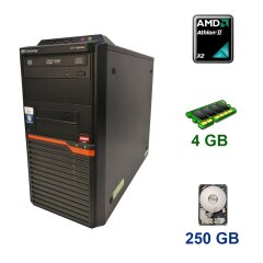 Acer Gateway DT55 Tower / AMD Athlon II X2 255 (2 ядра по 3.1 GHz) / 4 GB DDR3 / 250 HDD / ATI Radeon HD 4250, 512 MB DDR2, 64-bit