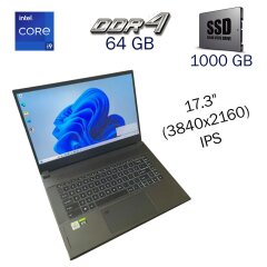 Игровой ноутубк MSI GoBOXX SLM 15 / 17.3" (3840x2160) IPS / Intel Core i9-10980HK (8 (16) ядра по 2.4 - 5.3 GHz) / 64 GB DDR4 / 1000 GB SSD / nVidia Quadro RTX 5000, 16 GB GDDR6, 256-bit / WebCam