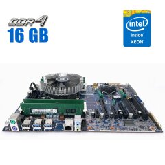 Комплект: Материнская плата HP Z440 / Intel Xeon E5-2618L v3 (8 (16) ядер по 2.3 - 3.4 GHz) (аналог i7-7700K) / 16 GB DDR4 / Socket LGA 2011 v3+v4 / NVMe boot + кулер ID-Cooling DK-01
