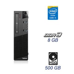 Комп'ютер Lenovo ThinkCentre M93p SFF / Intel Core i5-4440 (4 ядра по 3.1 - 3.3 GHz) / 8 GB DDR3 / 500 GB HDD