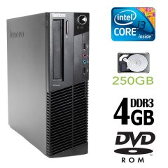 Lenovo m82 SFF / Intel Core i3-2120 (2(4) ядра по 3.3GHz) / 4GB DDR3 / 250GB HDD 