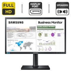 Монитор Samsung LS24E65UPLX/CI / 23.6" (1920x1080) PLS / VGA, HDMI, DisplayPort, Audio / Встроенные колонки 2x 2W / VESA 100x100 / Кабели в комплекте