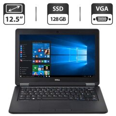 Нетбук Dell Latitude E7250 / 12.5" (1366x768) TN / Intel Core i3-5010U (2 (4) ядра по 2.1 GHz) / 4 GB DDR3 / 128 GB SSD / WebCam / Intel HD Graphics 5500 / HDMI