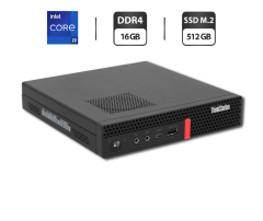 Неттоп Lenovo ThinkStation P330 Tiny USFF / Intel Core i9-9900T (8 (16) ядер по 2.1 - 4.4 GHz) / 16 GB DDR4 / 512 GB SSD / nVidia Quadro P620, 2 GB GDDR5X, 128-bit / WI-FI / Windows 11 + Блок живлення в комплекті