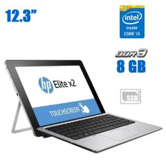 Ноутбук-трансформер HP Elite x2 1012 G2 / 12.3" (1920x1080) IPS Touch / Intel Core i5-7300U (2 (4) ядер по 2.6 - 3.5 GHz) / 8 GB DDR3 / 240 GB SSD / Intel HD Graphics 620 / WebCam