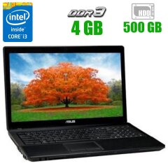 Ноутбук Asus K54C / 15.6" (1366x768) TN / Intel Core i3-2310M (2 (4) ядра по 2.1 GHz) / 4 GB DDR3 / 500 GB HDD / Intel HD Graphics 3000 / WebCam / АКБ не держит