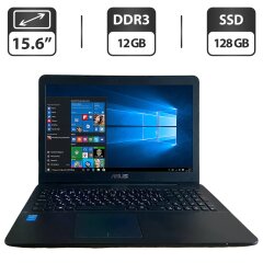 Ноутбук Б-клас Asus X554L / 15.6" (1366x768) TN / Intel Core i3-4005U (2 (4) ядра по 1.7 GHz) / 12 GB DDR3 / 128 GB SSD / Intel HD Graphics 4400 / WebCam / HDMI
