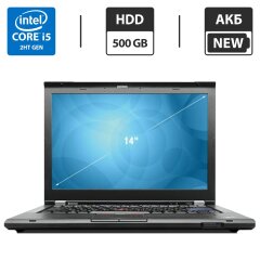 Ноутбук Б-клас Lenovo ThinkPad T420 / 14" (1366x768) TN / Intel Core i5-2520M (2 (4) ядра по 2.5 - 3.2 GHz) / 4 GB DDR3 / 500 GB HDD / Intel HD Graphics 3000 / WebCam / АКБ NEW